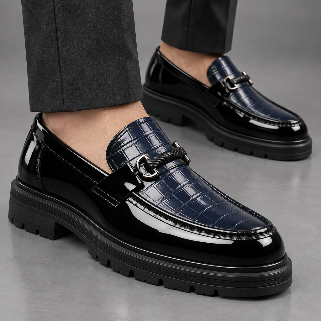 Dario Croc-Texture Derby Shoes