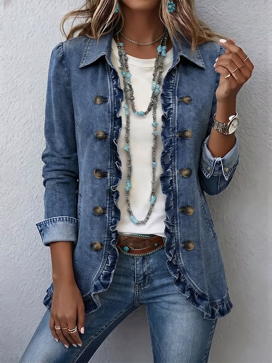 Ruffelle™ | Ruffle Trim Jacket
