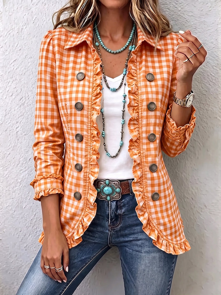 Charlene™ | Striped Ruffle Jacket