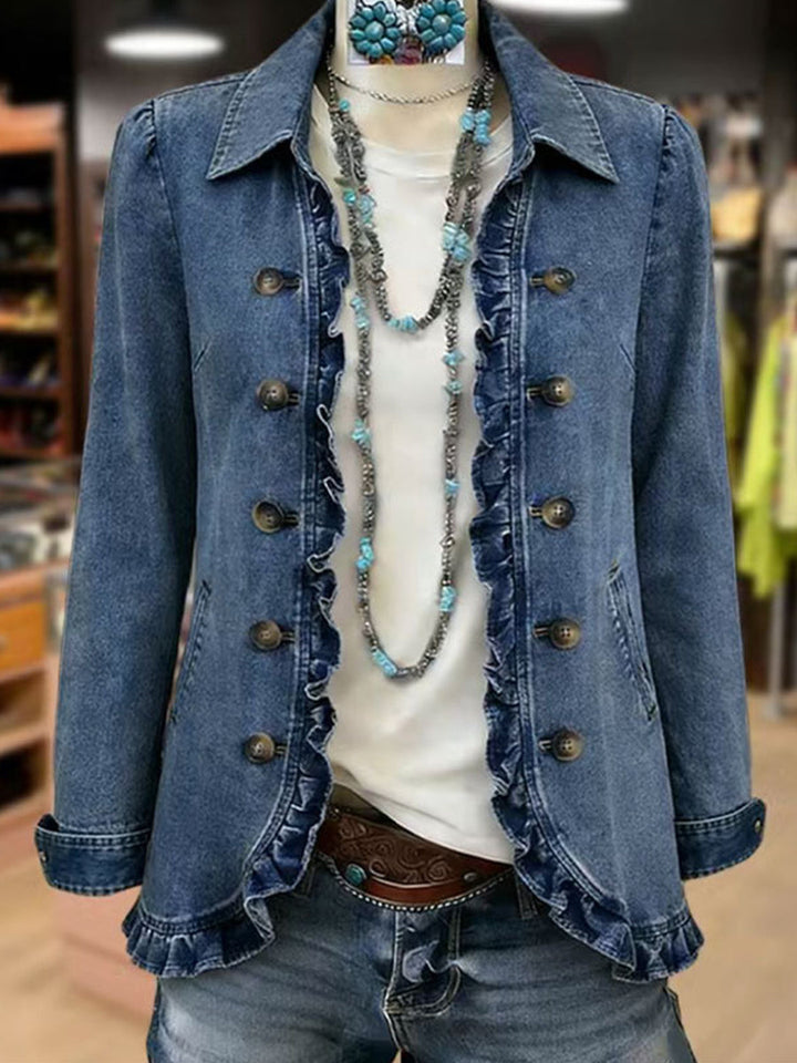 Ruffelle™ | Ruffle Trim Jacket
