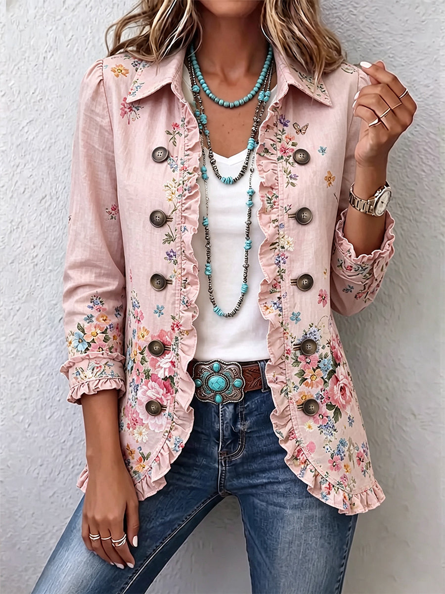 Bettany™ | Floral Stripe Jacket