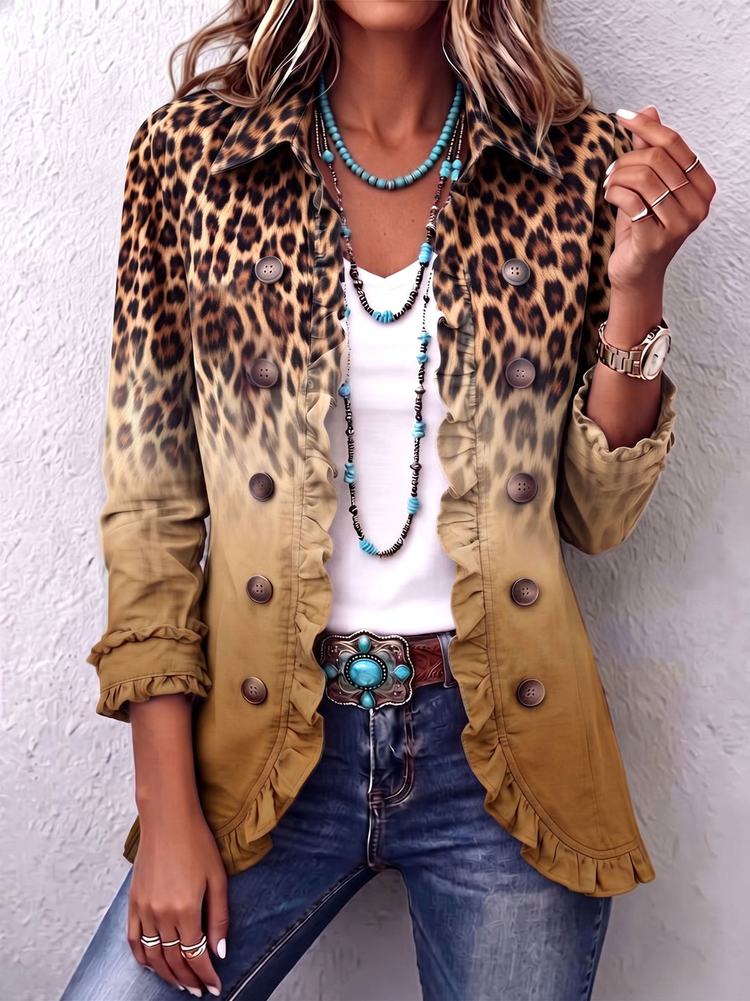 Elspeth™ | Ombré Leopard Blazer