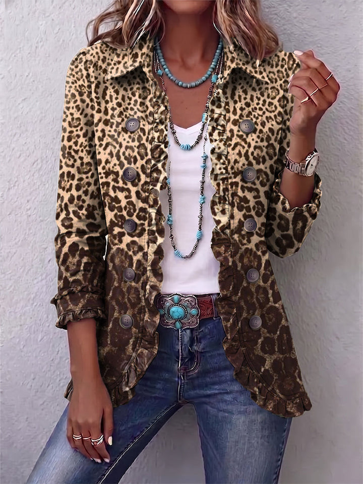 Navara™ | Double-Breasted Leopard Jacket