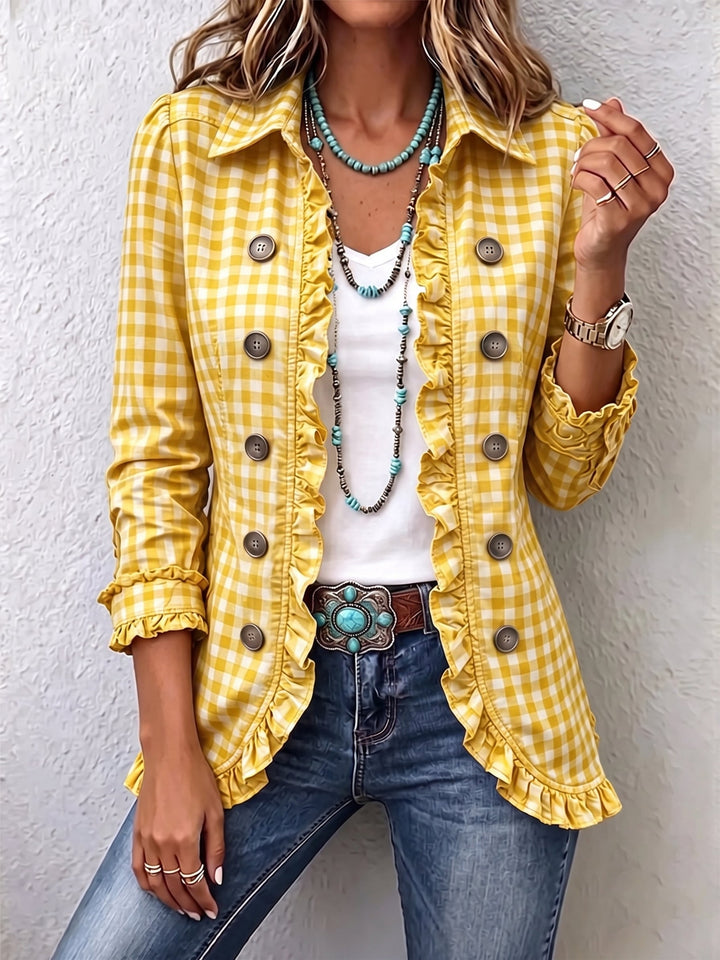 Charlene™ | Striped Ruffle Jacket