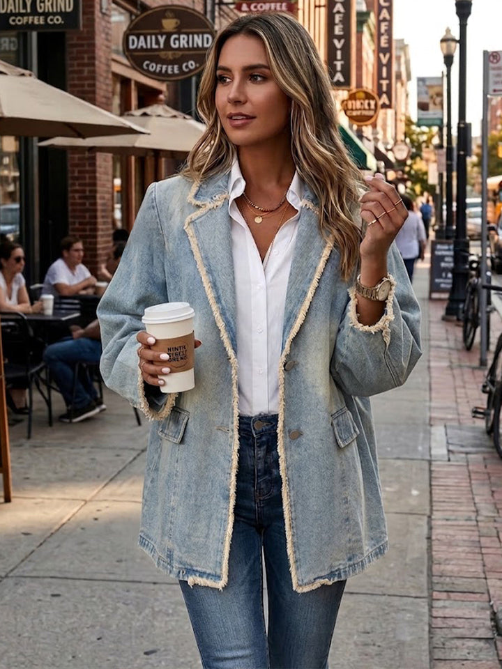 Dionne™ | Raw Edge Oversized Blazer