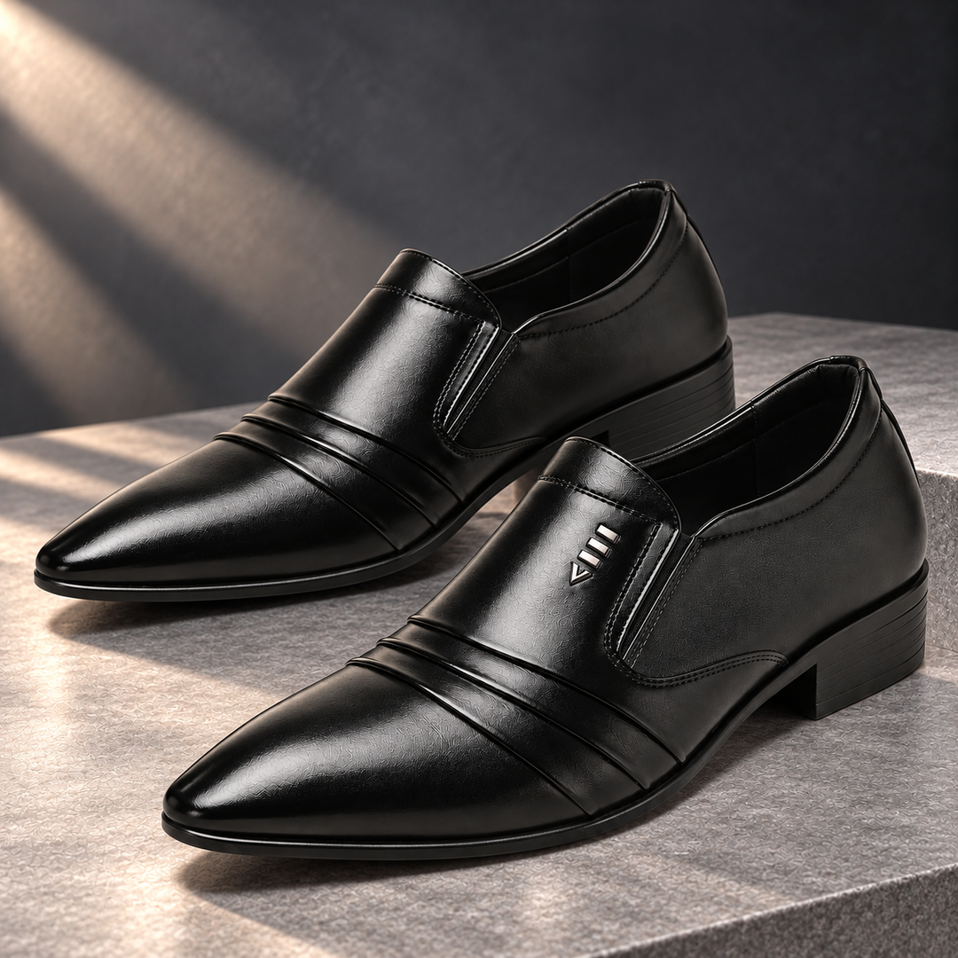 Pembroke Comfort Slip-On Shoes in a charcoal stone studio
