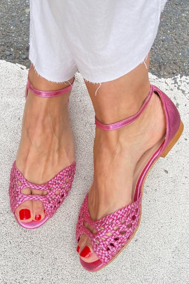 Gold Braided Sandals by Roseworth London