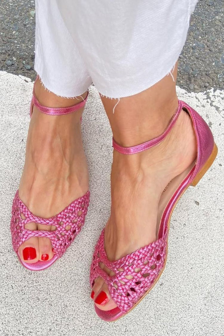 Gold Braided Sandals by Roseworth London