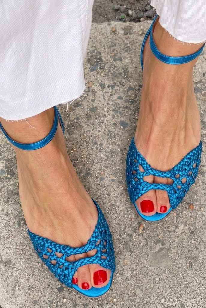 Gold Braided Sandals by Roseworth London