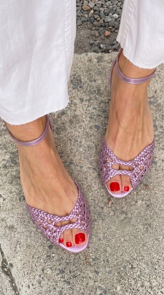 Gold Braided Sandals by Roseworth London