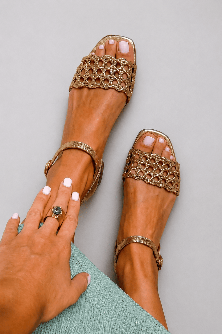 Gold Sandals: Summer Charm by Roseworth London