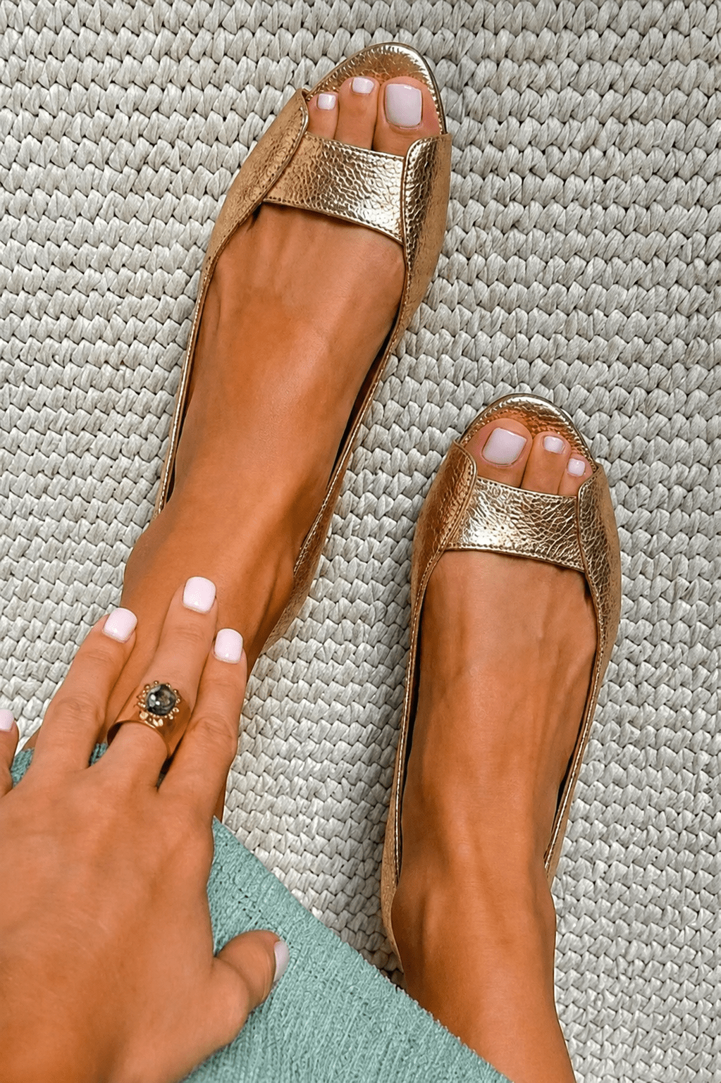 Gold Sandals, Comfortable and Elegant by Roseworth London