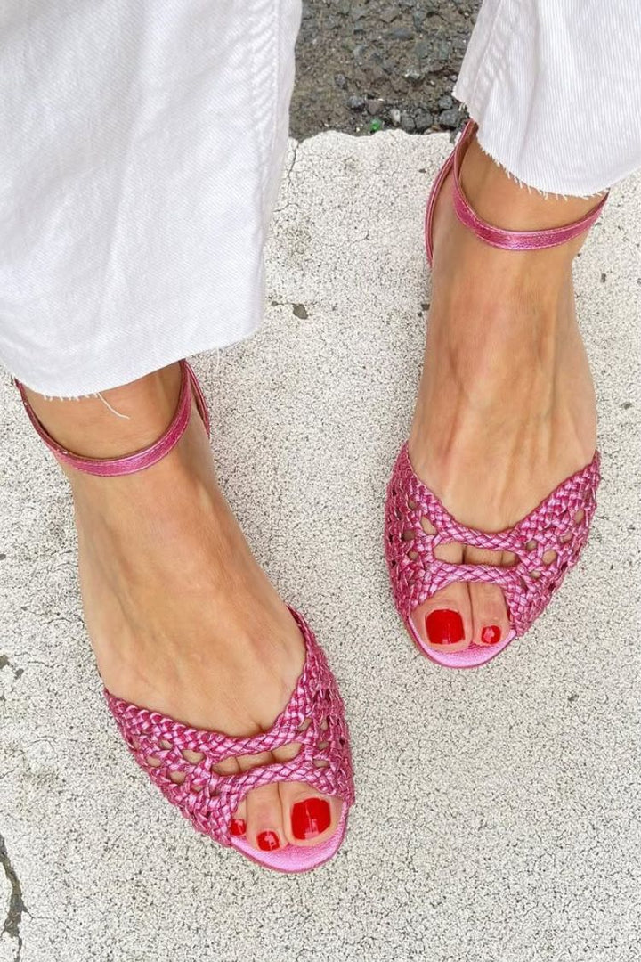 Gold Braided Sandals by Roseworth London