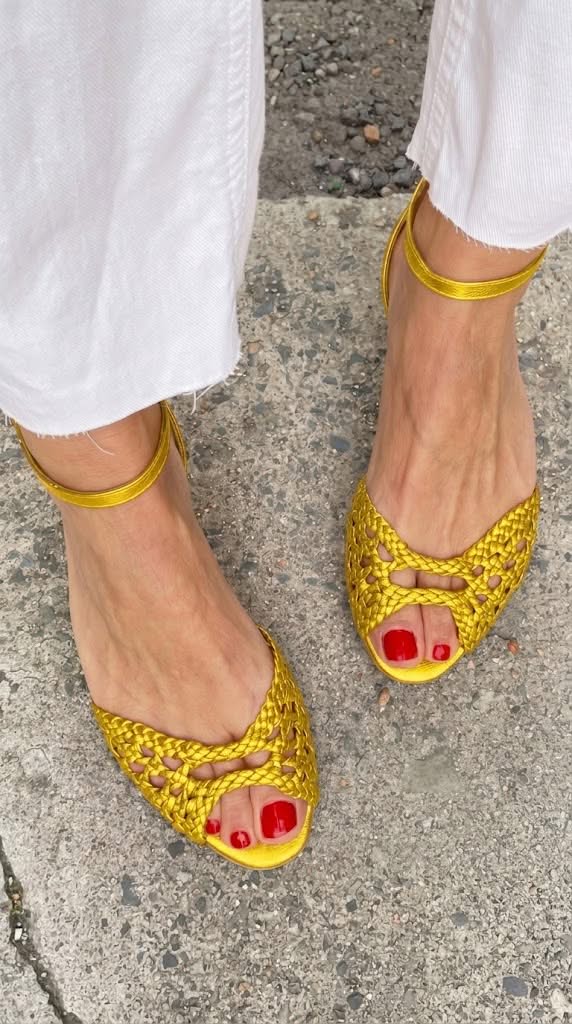 Gold Braided Sandals by Roseworth London