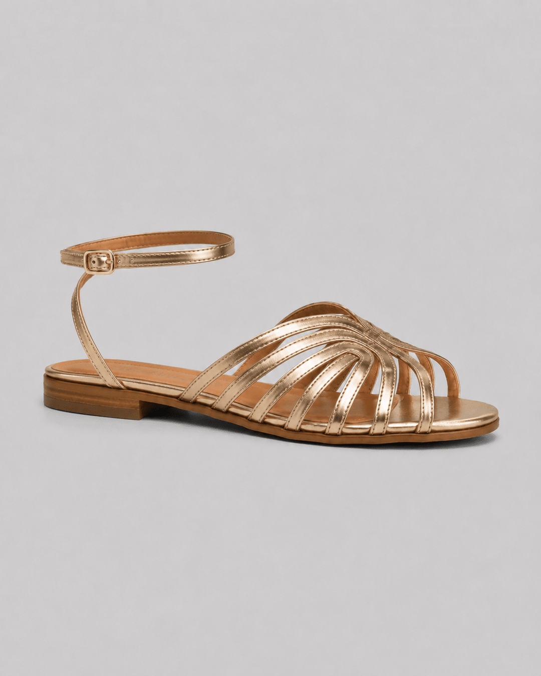 Gold Sandals with Jewellery Detailing by Roseworth London