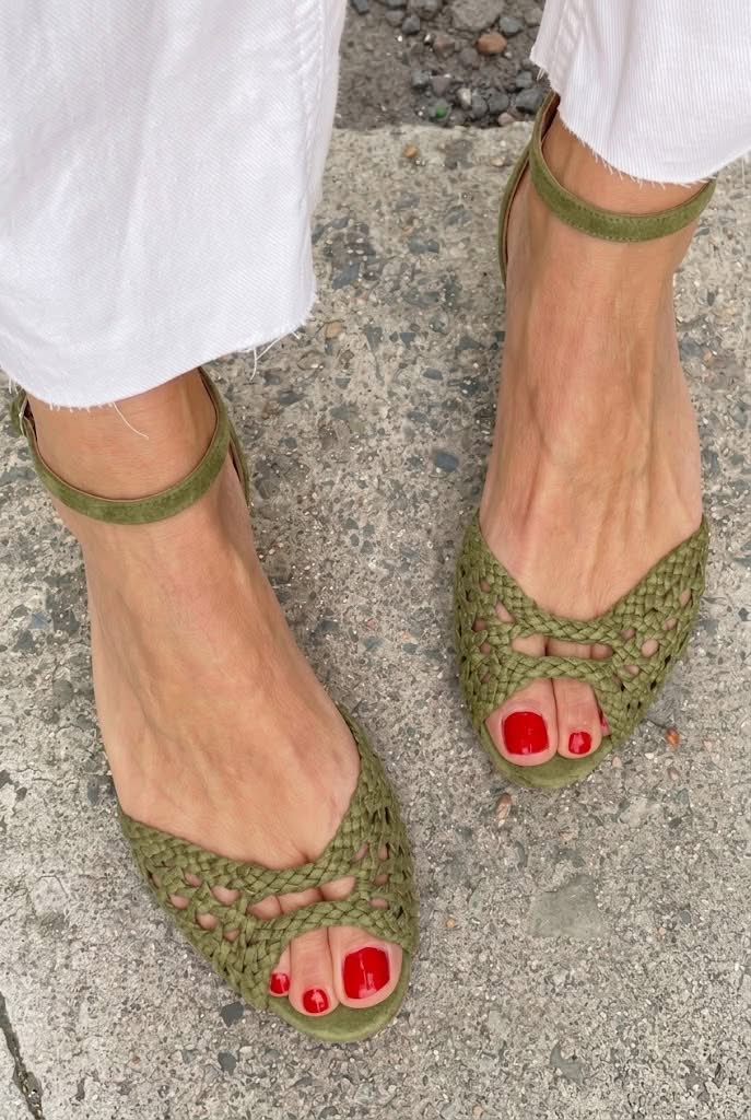 Gold Braided Sandals by Roseworth London
