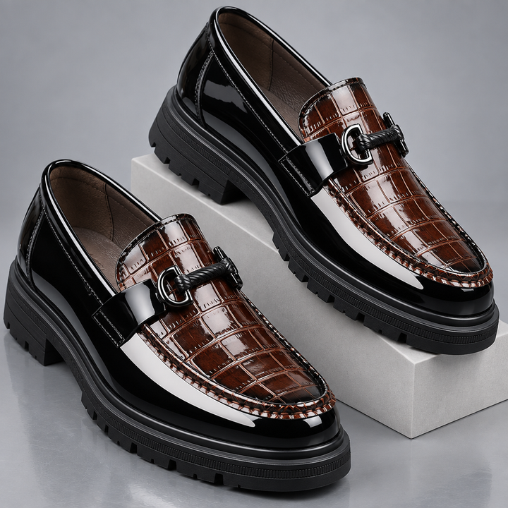 Dario Croc-Texture Derby Shoes