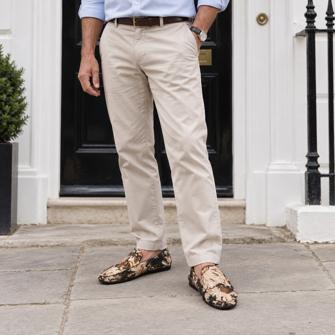 Capri loafers — Black Artistic Tapestry — lifestyle