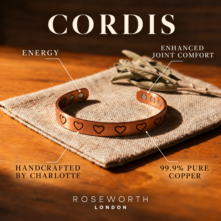 Cordis Copper Bracelet — ENHANCED JOINT COMFORT — Handcrafted by Charlotte
