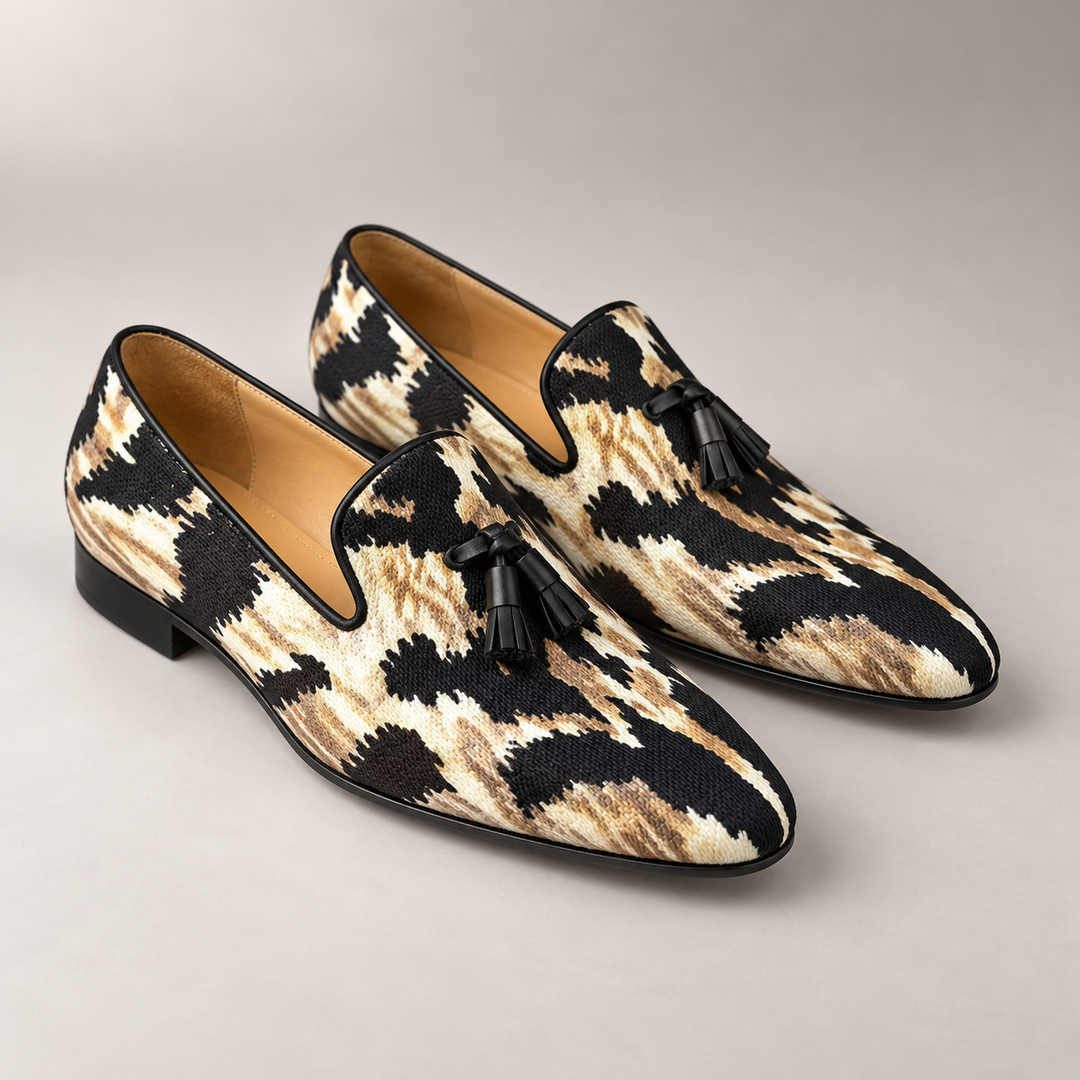 abstract tassel loafers — zwart — studio