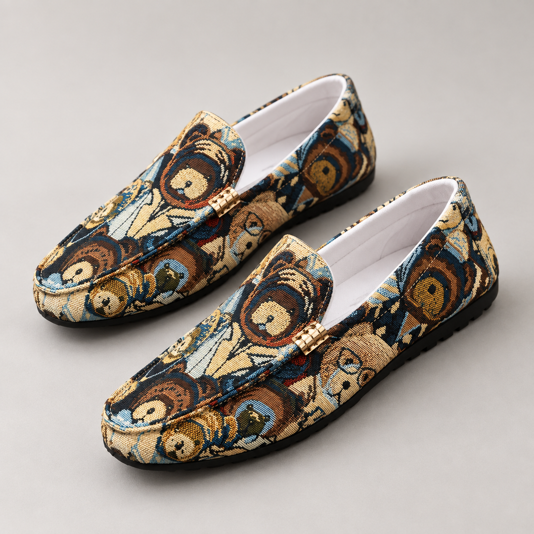 Capri loafers — Cream Artistic Tapestry — studio
