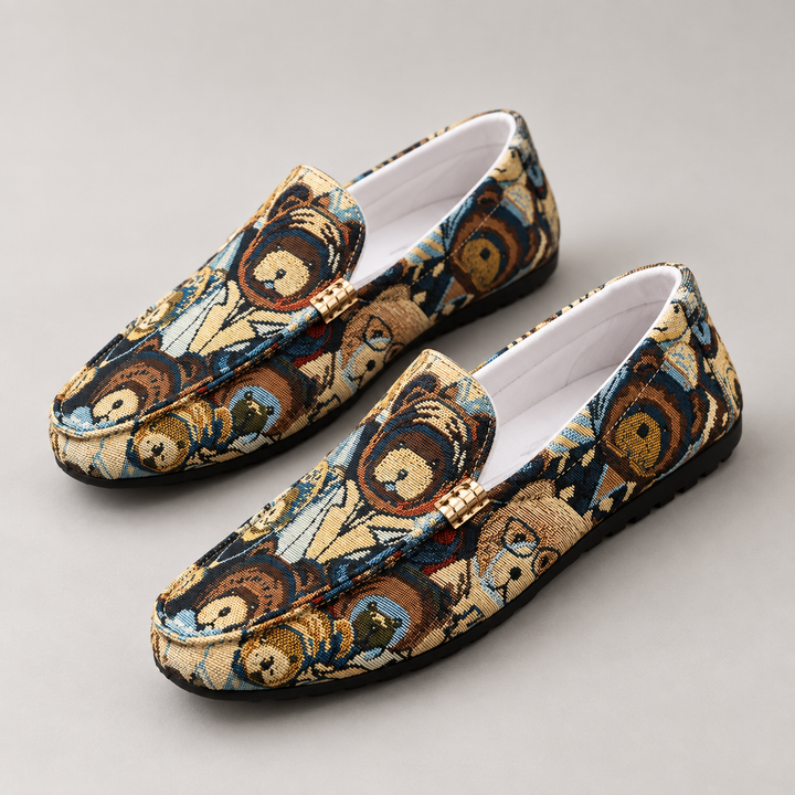 Capri loafers — Cream Artistic Tapestry — studio