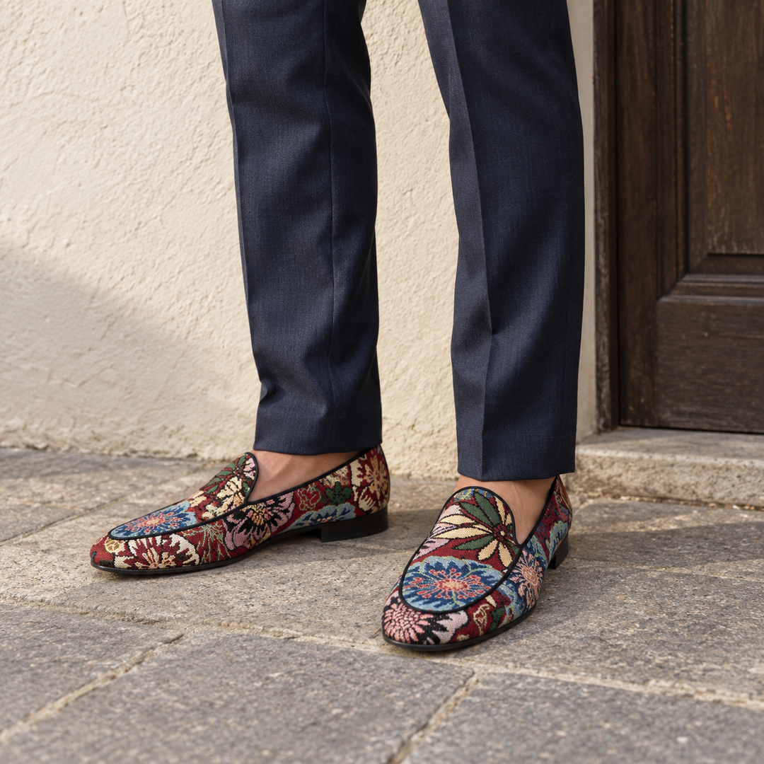 floral tapestry loafers — MEERDER — lifestyle