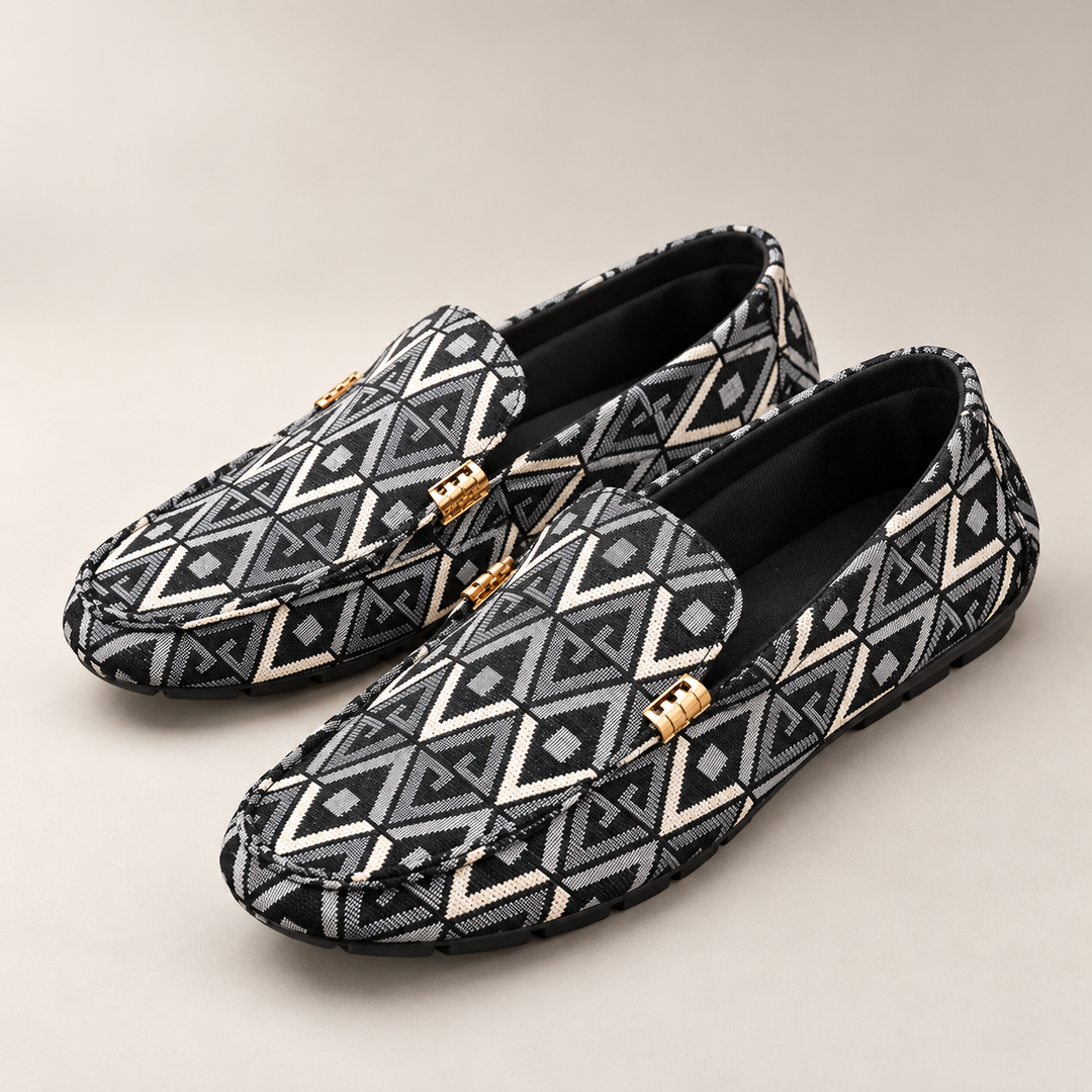 geometric loafers — Black — studio