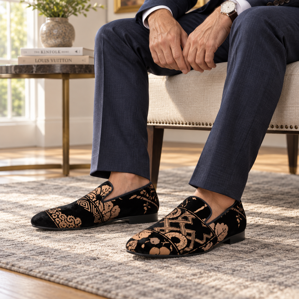 gold totem loafers — MEERDER — lifestyle