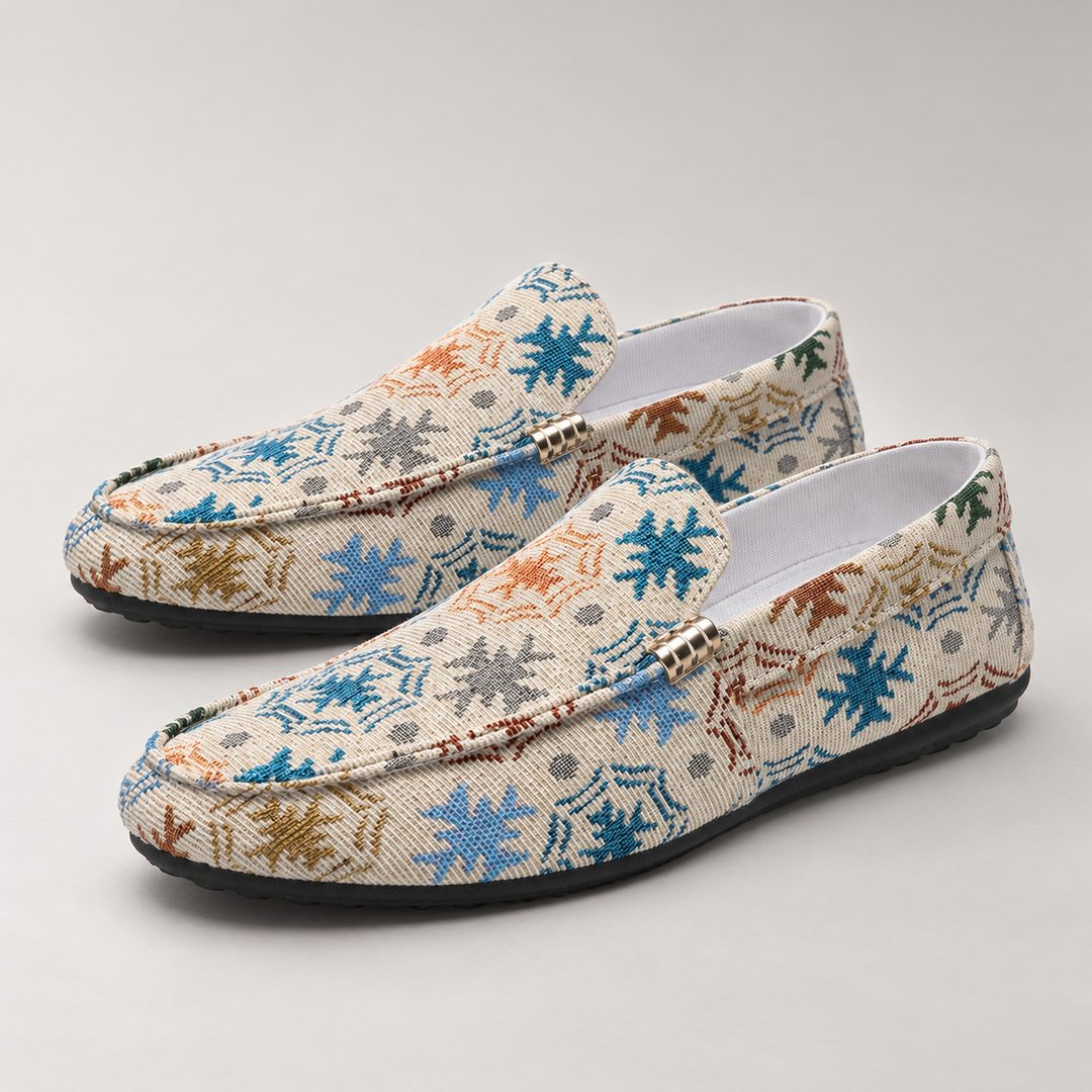 star print loafers — Beige — studio