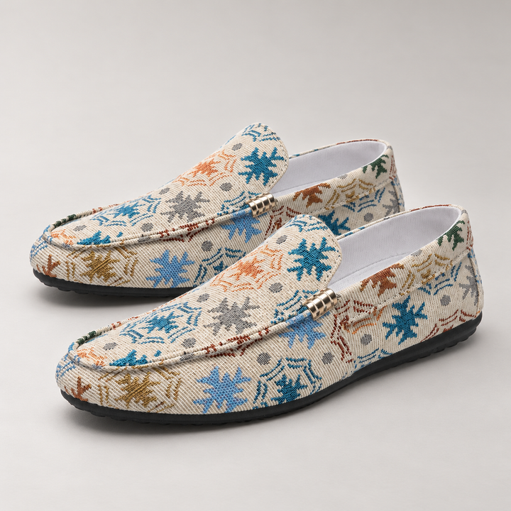 star print loafers — Beige — studio
