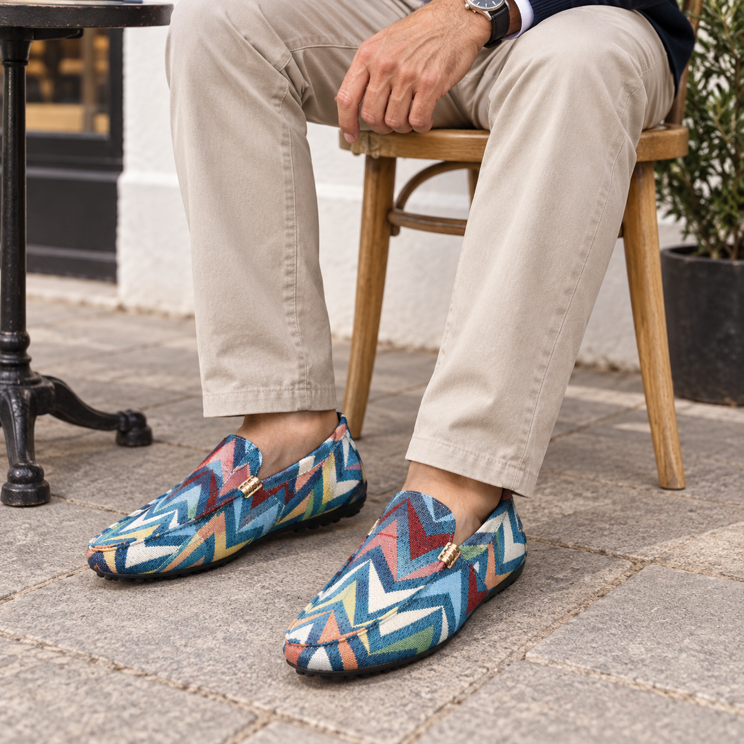 zigzag loafers — Blue — lifestyle