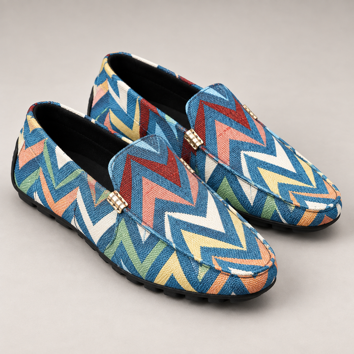zigzag loafers — Blue — studio