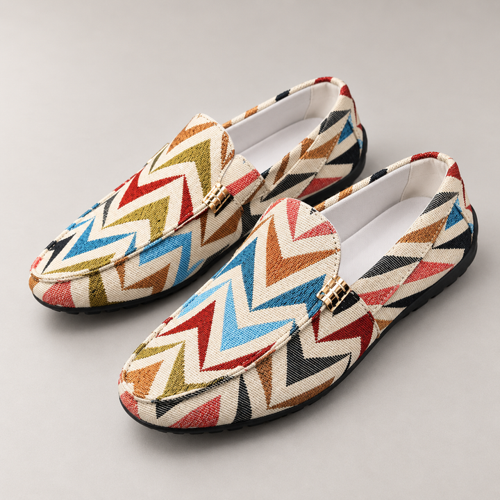 zigzag loafers — Khaki — studio