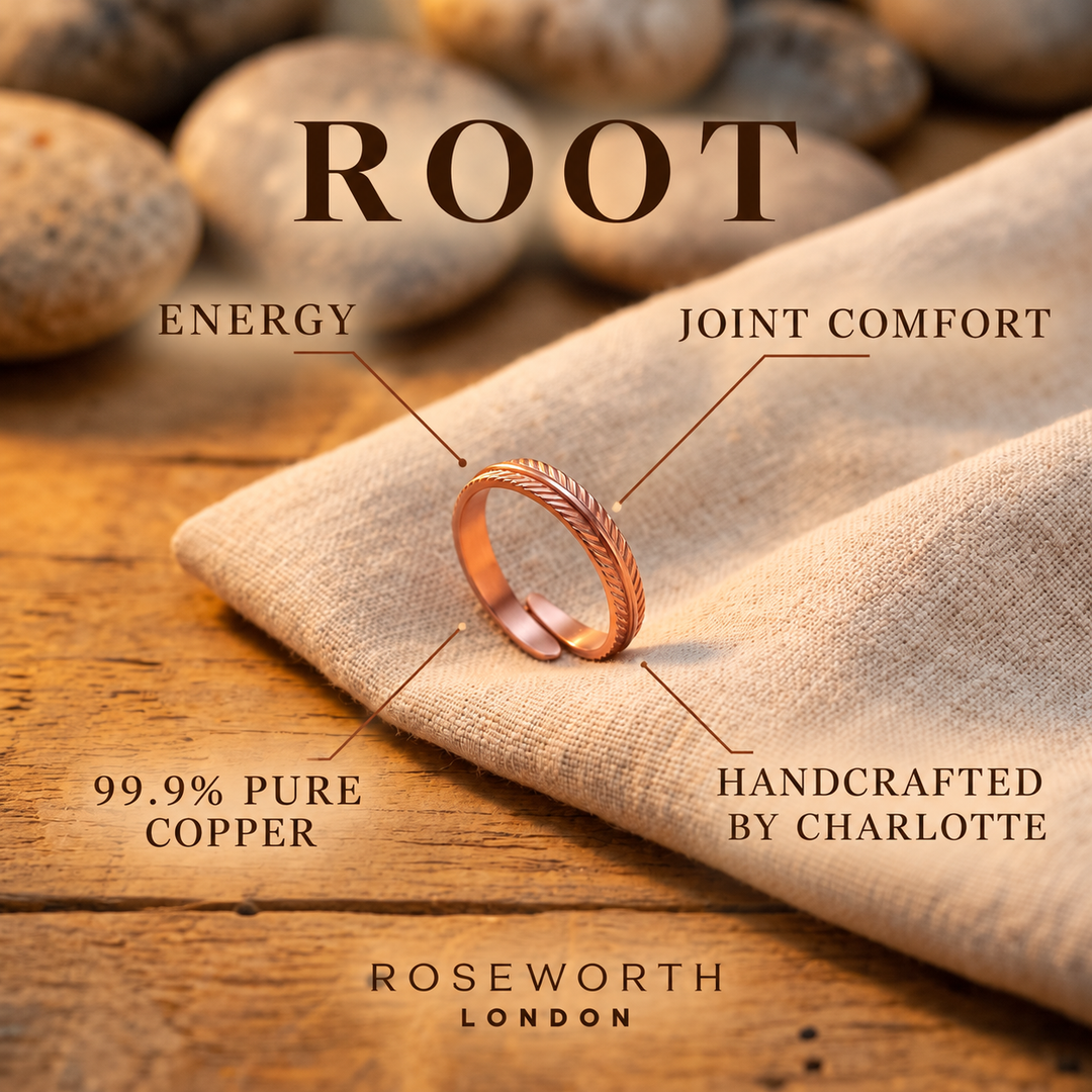 Root Copper Ring — JOINT COMFORT — Handcrafted by Charlotte