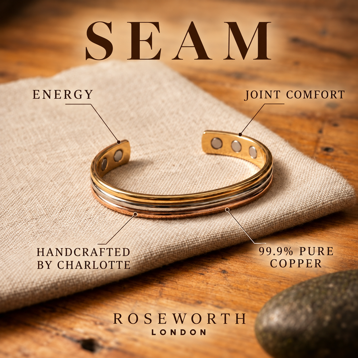 Seam Copper Bracelet — JOINT COMFORT — Handcrafted by Charlotte