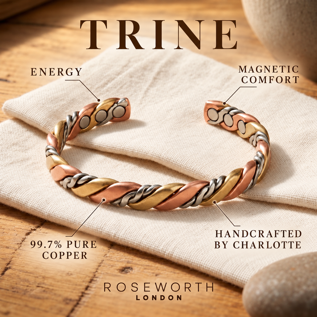 Trine Copper Bracelet — MAGNETIC COMFORT — Handcrafted by Charlotte