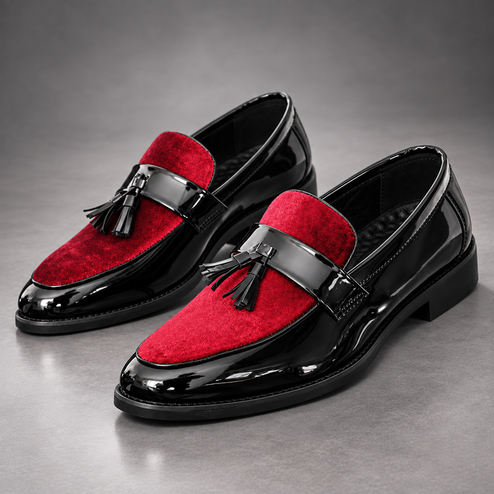 Sergio Signature Loafers – men's loafer in a refined shadow stone studio setting