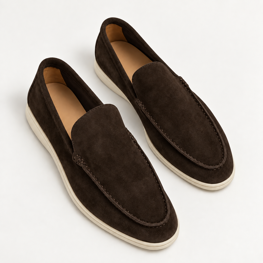 Sloane loafers in Brown with cream soles