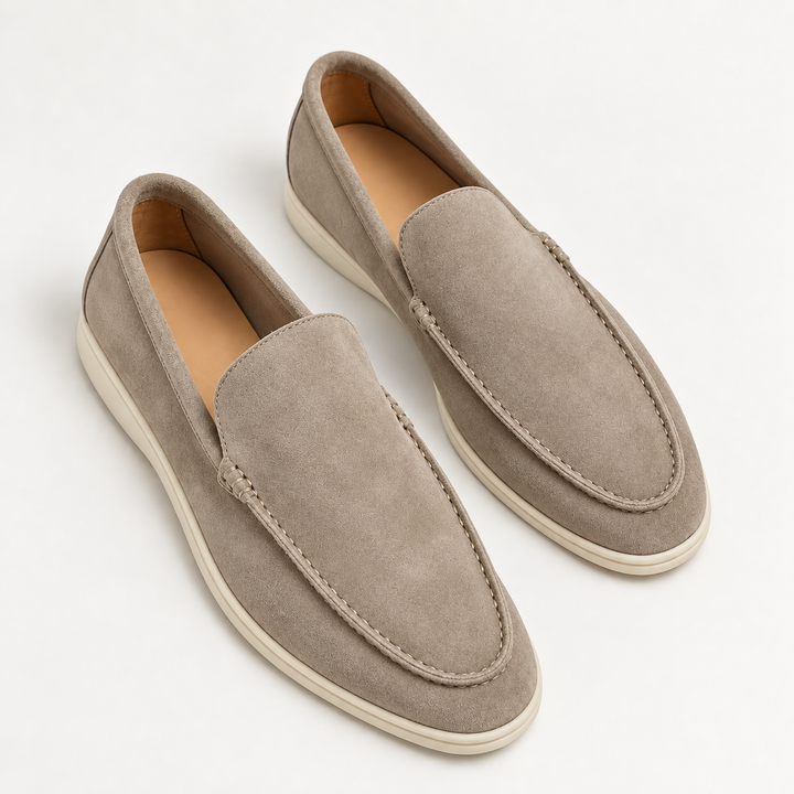 Sloane loafers in Khaki with cream soles
