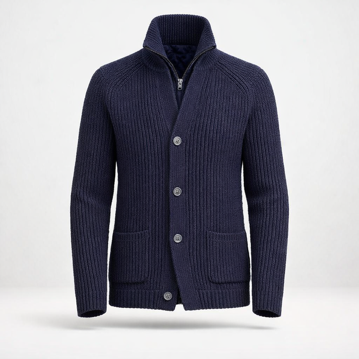 Benjamin Ribbed Knit Collar Cardigan