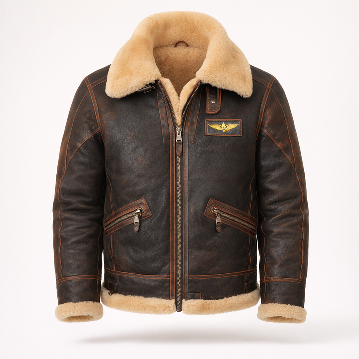 Maverick Shearling-Lined Aviator Jacket
