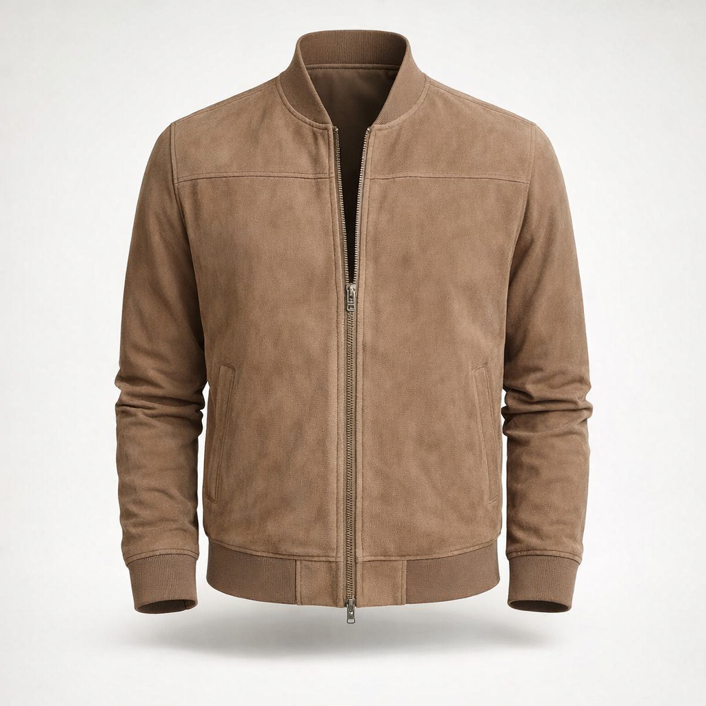Carlos Suede Bomber Jacket