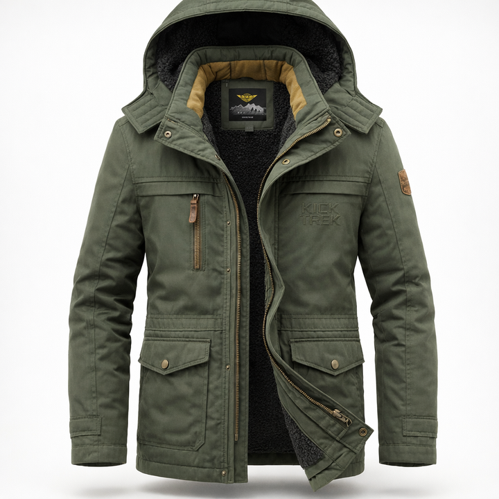 Simon Fleece-Lined Wool-Blend Coat
