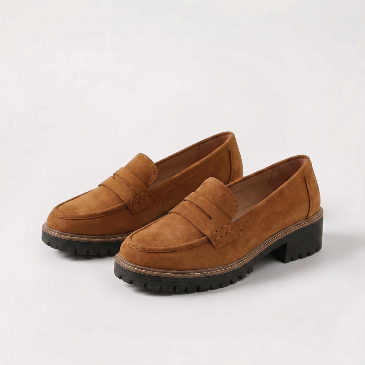Nadia Cushioned Suede Loafers