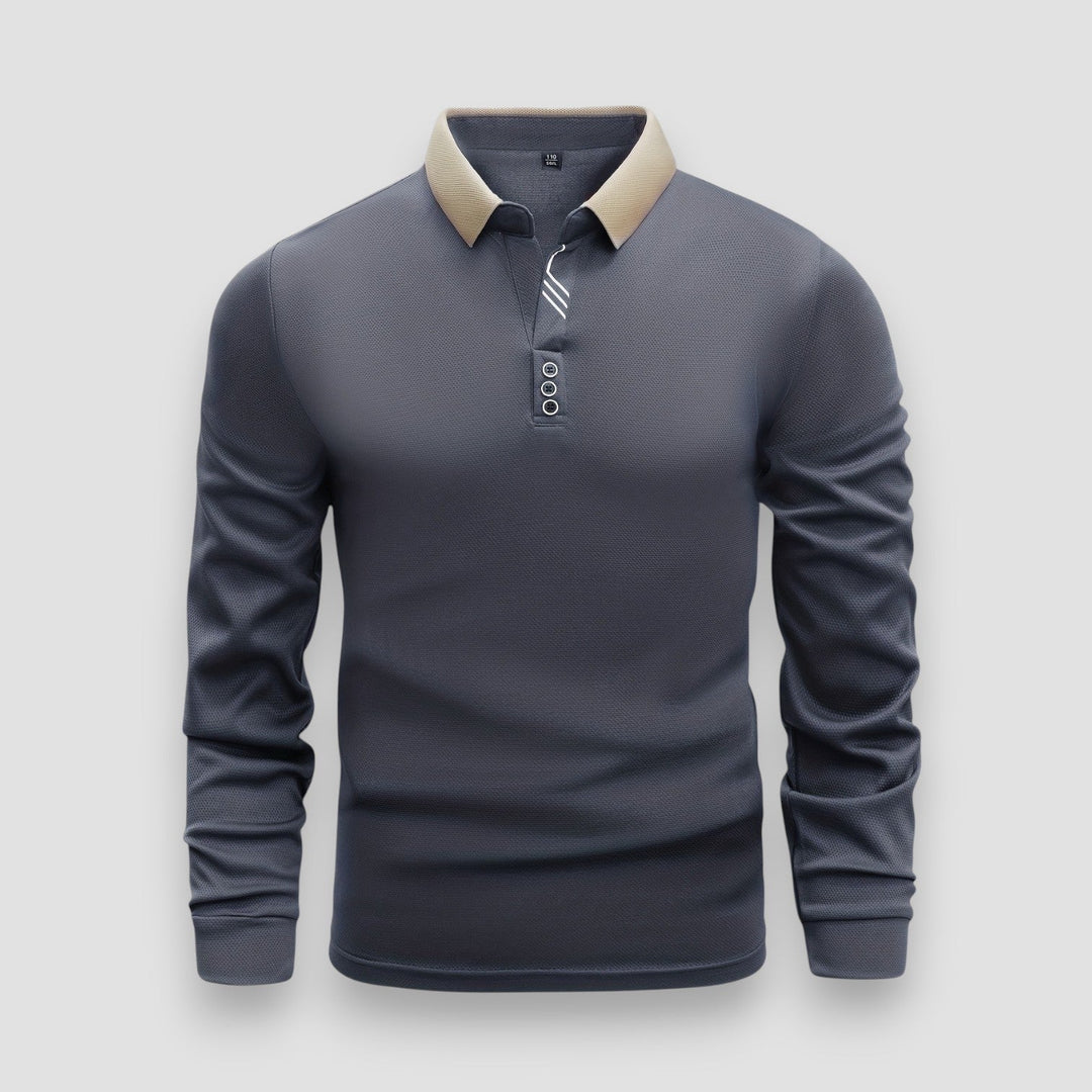 Garrett | Refined Long-Sleeve Polo
