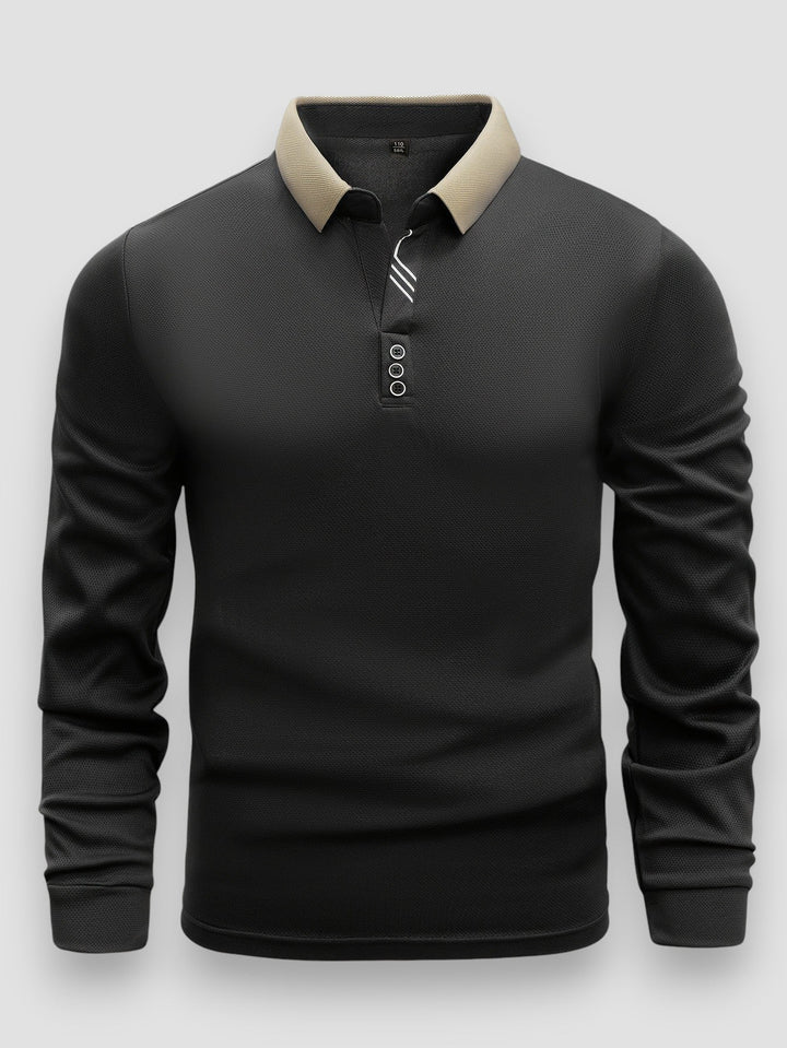 Garrett | Refined Long-Sleeve Polo
