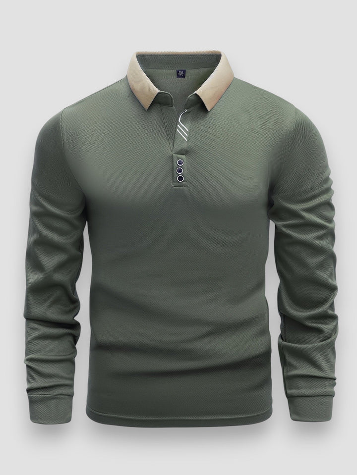 Garrett | Refined Long-Sleeve Polo