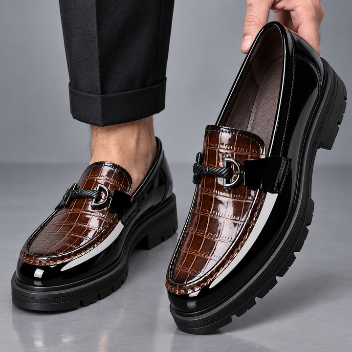 Dario Croc-Texture Derby Shoes