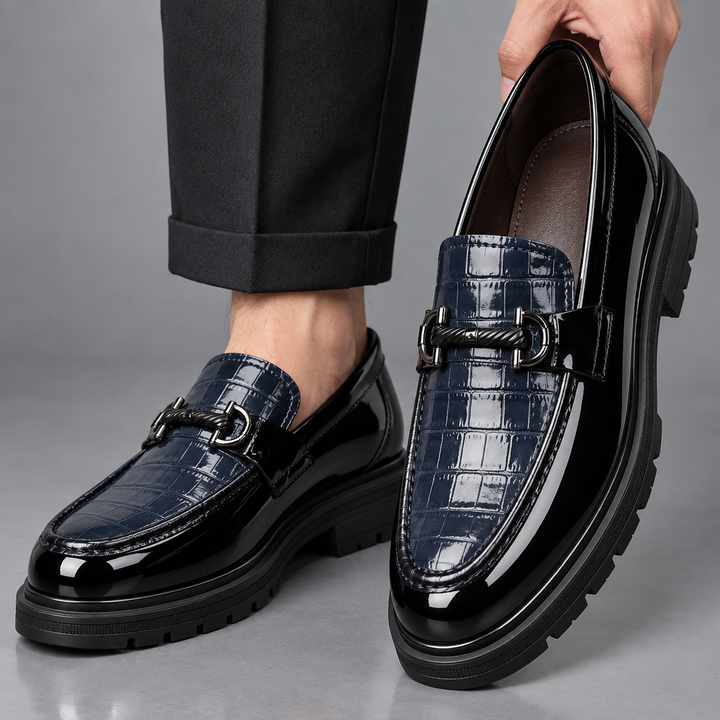 Dario Croc-Texture Derby Shoes